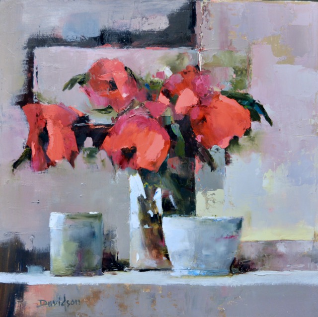 Poppies & Stoneware<br>oil : 16