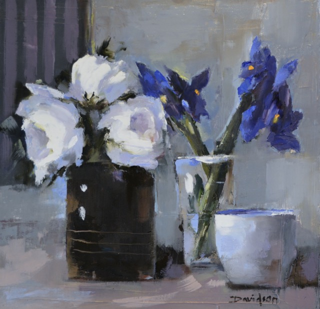 BLUE IRISES<br>oil : 12