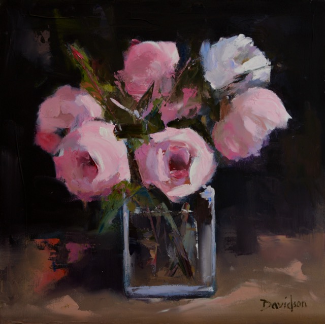 PEONIES ON A DARK BACKGROUND<br>oil : 12