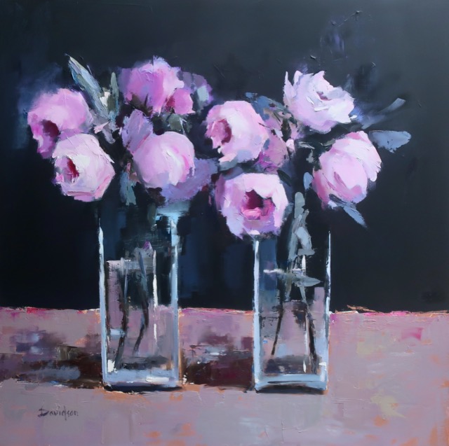 PALE PINK PEONIES<br>oil : 24